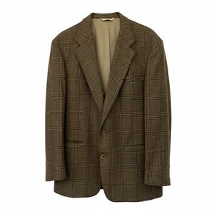 Vintage Evan Picone Wool Blazer Houndstooth Plaid Academia Castner Knott Co